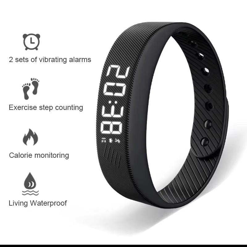 Android Smartwatch Accessories - Braccialetto Intelligente LED Digitale Impermeabile, Orologio