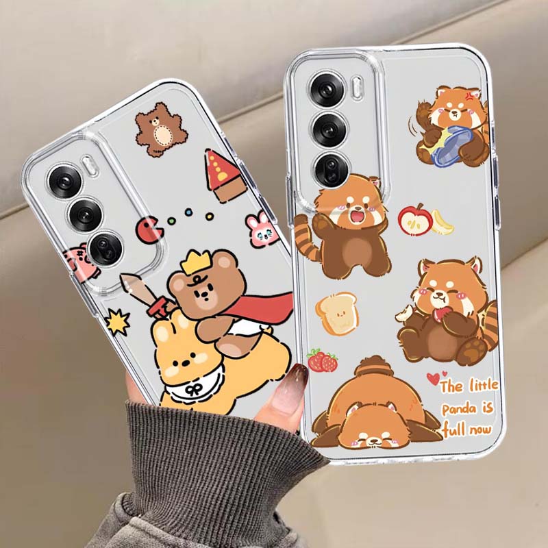 Oppo A78 - Cover Trasparente per Telefono con Cartone